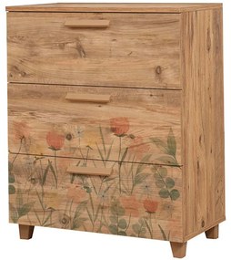 Συρταριέρα Leva Gravis Tulip 869VEL3489 80x43x95cm Multi
