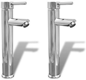 vidaXL Μπαταρίες Νιπτήρα Αναμεικτικές 2 τεμ. Χρωμέ