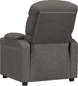 vidaXL Πολυθρόνα Ανακλινόμενη Ηλεκτρική Σκούρο Γκρι Υφασμάτινη