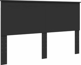 vidaXL Κεφαλάρι με κεφαλάρι Μαύρη Οξυά 160 cm Επεξεργασμένο ξύλο