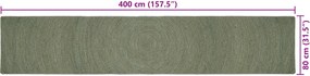 vidaXL Χαλιά χώρου Λαδί 80 x 400 εκ. Γιούτα