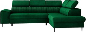 Γωνιακός καναπές Kadurin-Prasino-Δεξιά - 276.00Χ206.00Χ81.00cm