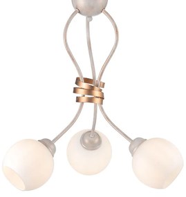 Φωτιστικό Οροφής Τρίφωτο Aca Foyer DL11693C White/Antique Gold