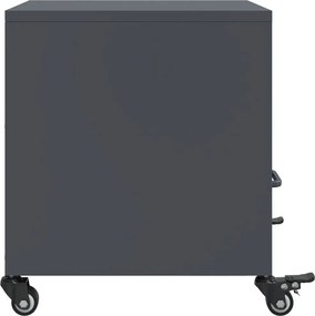 vidaXL Κομοδίνα 2 τεμ. Ανθρακί 36x39x43,5 εκ. από Χάλυβα