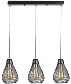 Φωτιστικό Οροφής - Ράγα Armut 941RTN1257 55x15x70cm 3xE27 40W Black Opviq