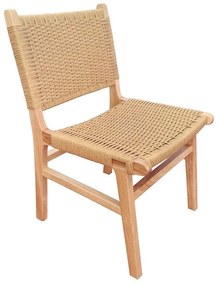 WOODWELL Ε7027COMO Καρέκλα Τραπεζαρίας Φυσικό, Κάθισμα Paper Rope 50x61x85cm Ε7027