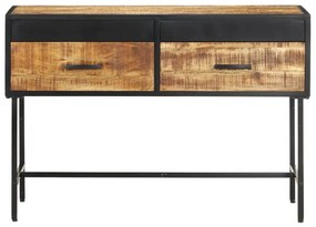 Τραπέζι Κονσόλα 110 x 35 x 75 εκ. από Ακατέργαστο Ξύλο Μάνγκο - Καφέ
