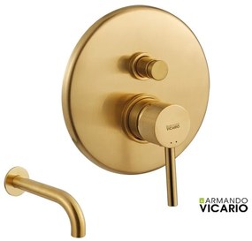 Armando Vicario Industrial Gold Brushed Στόμιο+Μίκτης εντοιχισμού 2 εξόδων