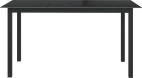 vidaXL Σετ Τραπεζαρίας Κήπου 7 Τεμαχίων Ανθρακί από Αλουμίνιο