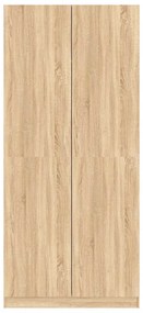 vidaXL Ντουλάπα Χρώμα Sonoma Δρυς 90 x 52 x 200 εκ. από Επεξ. Ξύλο