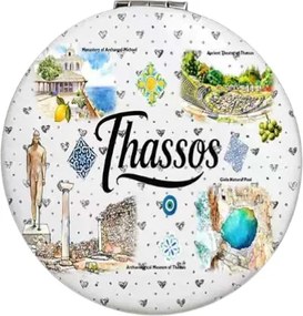 Καθρέπτης τσέπης Souvenir - Σετ 12pcs - Thassos - 7*7*3cm - 871852