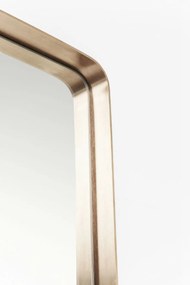 Καθρέφτης Τοίχου Curve Παραλληλόγραμος Χάλκινος 70x5x200εκ - Χρυσό