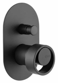 Armando Vicario Halo Black Matt Μίκτης εντοιχισμού 2 εξόδων με εκτροπέα