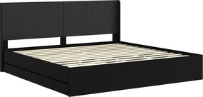 vidaXL Καλάθι με αποθήκη και κεφαλάρι Μαύρο 180 x 200 cm