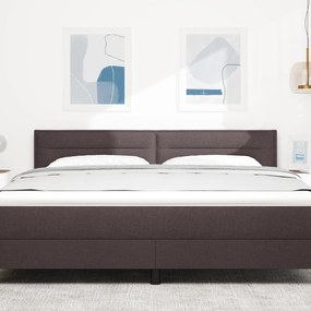 vidaXL LED Κεφαλάρι Σχεδίασης Γραμμών Σκούρο Καφέ 90 εκ Ύφασμα