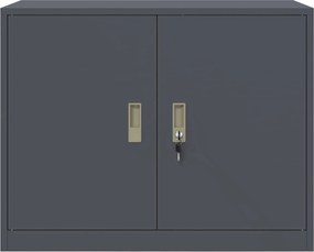 vidaXL Ντουλάπι αποθήκευσης Ανθρακί 90 x 40 x 70 cm Ατσάλι