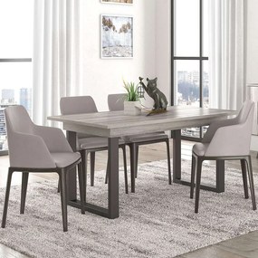 Τραπέζι Ανοιγόμενο Νο7 150+30x90x78cm Ash Melamine, Metal