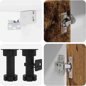vidaXL Μονάδα κουζίνας LYON 8 pcs Παλαιωμένο ξύλο Επεξεργασμένο Ξύλο