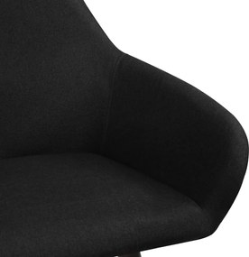 vidaXL Καρέκλες Τραπεζαρίας 2 τεμ. Μαύρες Υφασμάτινες