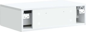 vidaXL Τραπεζάκι Τοίχου Λευκό 59 x 34,5 x 17 εκ. Επεξεργασμένο Ξύλο