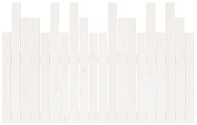 vidaXL Κεφαλάρι Τοίχου Λευκό 127,5x3x80 εκ. από Μασίφ Ξύλο Πεύκου