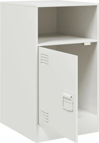 vidaXL Κομοδίνο Λευκό 34,5x39x62 εκ. από Χάλυβα