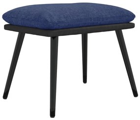 vidaXL Υποπόδιο Μπλε 45x29,5x35 εκ. Ύφασμα & Συνθετικό Δέρμα
