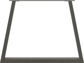 vidaXL Πόδια Τραπεζαρίας Σχήματος V 2 τεμ. Ανθρακί 100x(72-73,3) εκ. Ατσάλι