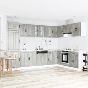 vidaXL Ντουλάπα Κουζίνας με πόρτα Lucca 2 pcs Γκρι 80 x 46 x 81.5 εκ