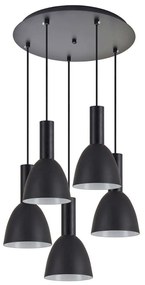 Φωτιστικό Οροφής Adept Tube 77-8552 40x40x300cm 5xE27 60W Black Homelighting