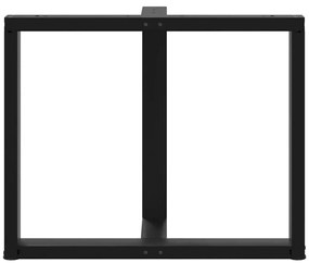 vidaXL Πόδια Τραπεζαρίας σε Σχήμα Τ, 2 τεμ. Μαύρο 100x35x(72-73) εκ. Ατσάλι