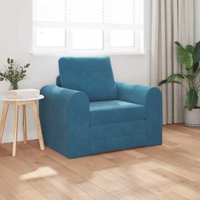 vidaXL Κρεβάτι καναπές Μπλε 98 x 71 x 83 εκ. Βελούδο