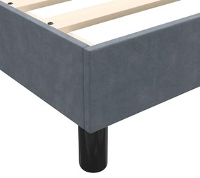 Κρεβάτι Boxspring χωρίς Στρώμα Σκούρο Γκρι 80x220 εκ. Βελούδινο 3315850