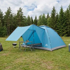vidaXL Σκηνή Camping με στέγη Μπλε 6 ατόμων Πολυεστέρας και Χάλυβας