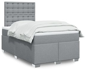 ΚΡΕΒΑΤΙ BOXSPRING ΜΕ ΣΤΡΩΜΑ ΑΝΟΙΧΤΟ ΓΚΡΙ 120X200 ΕΚ. ΥΦΑΣΜΑΤΙΝΟ 3290469