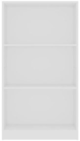 vidaXL Βιβλιοθήκη με 3 Ράφια Λευκή 60x24x109 εκ. Επεξεργασμένο Ξύλο