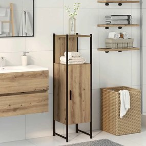vidaXL Ντουλάπι μπάνιου Δρυς τεχνίτης 33x33x120,5 cm