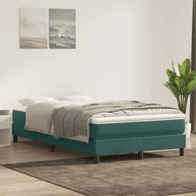 vidaXL Box Spring Κρεβάτι χωρίς στρώμα Σκούρο πράσινο Βελούδινο