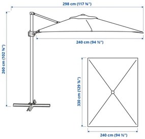 SEGLARÖ κρεμαστή ομπρέλα 303.878.68