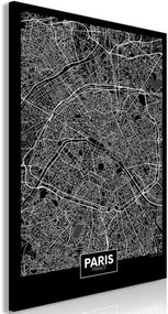 Πίνακας - Dark Map of Paris (1 Part) Vertical - 40x60