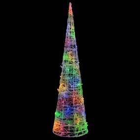 vidaXL Κώνος Διακοσμητικός Πυραμίδα LED Ακρυλικός Πολύχρωμος 90 εκ.