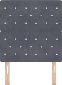vidaXL Κεφαλάρι Σκούρο Γκρι 80 cm Βελούδο