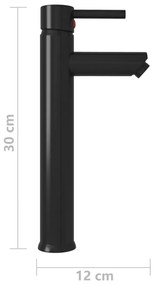 vidaXL Μπαταρία Μπάνιου Αναμεικτική Μαύρη 12 x 30 εκ.