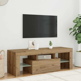 vidaXL Έπιπλο Τηλεόρασης με LED Αρτισιανή Δρυς 120x36,5x40εκ Επεξ.Ξύλο