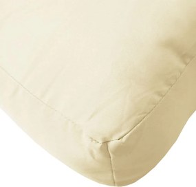 vidaXL Μαξιλάρια Παλέτας 2 τεμ. Κρεμ Υφασμάτινα