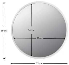 Καθρέπτης τοίχου Glob Μegapap χρώμα λευκό 59x2x59εκ.