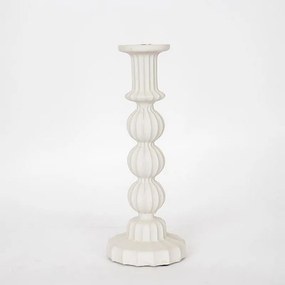Κηροπήγιο Κεραμικό 752-25023 11.5x11.5x30cm Ecru Estheti Home Κεραμικό