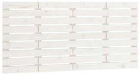 vidaXL Κεφαλάρι Τοίχου Λευκό 156x3x63 εκ. από Μασίφ Ξύλο Πεύκου