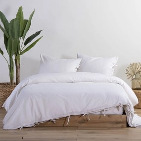 Παπλωματοθήκη Cotton-Linen Ecru Nef-Nef Μονό 160x220cm Βαμβάκι-Λινό