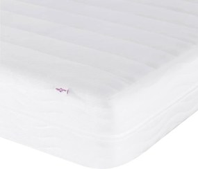 vidaXL Κρεβάτι με Στρώμα Dover Λευκό/Μαύρο 200x200εκ.Συνθ. Δέρμα